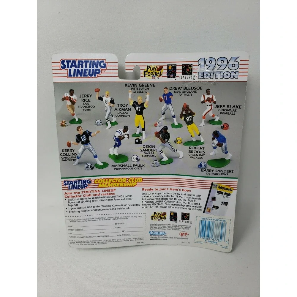 Robert Brooks  Green Bay Packers 1996 Starting Lineup NFL action figure NIB Pack
